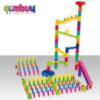 Blocs de construction en plastique non toxiques pour la sécurité des pistes de course en marbre Domino, jouets éducatifs DIY 3D, développement de l'intelligence