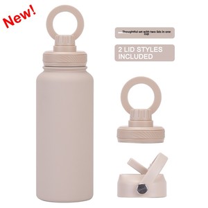 Design moderno grande capacità 1L paglia Thermos magnetico supporto per telefono cellulare due coperchi sport all'aperto acqua bollitore 800ml aspirapolvere - Product Image 6