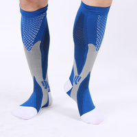 Chaussettes de sport de compression athlétique de football en plein air unisexes personnalisées à vente chaude, chaussettes de compression élastiques