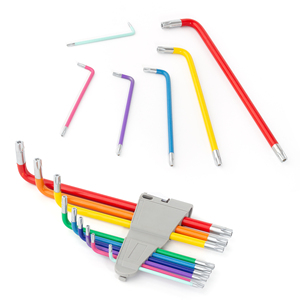 Torx Double End Wrench Kit 9PCS Combination Colorful Long Arm Screwdriver L Shape Spanner Set <b>Hand</b> <b>Tools</b> for Repair M00258A Colo - Product Image 2