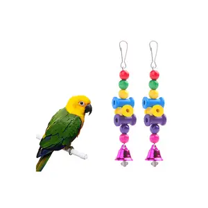 Portable Mini Hanging Talking Bird Parrot Cage Little Gift Parrot Spool Bell Toys