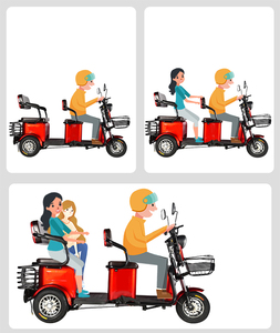 Triciclo Eléctrico de 3 Ruedas con Carrocería Cerrada, Motor sin Escobillas de 600W de Alta Potencia, 48V 20AH, Nuevo Estilo, para Adultos - Product Image 2