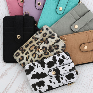 Nouvelle mode de sac imprimé à ourlet vertical porte-cartes à fermeture éclair porte-monnaie floral sac d'identification pour les femmes - Product Image 4