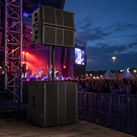 Enceintes Line Array Actives Pleine Gamme 2 Voies 10 Pouces DSZ DS-LA110+DS-LA118S, Coque Métallique, Contreplaqué de Bouleau Multi-Couches, Garantie 1 An