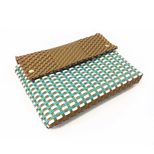 Bolsa de envelope para praia do méxico, artesanal, reciclado, plástico, tecido, bolsa de embreagem, moça feminina, venda imperdível - Product Image 5