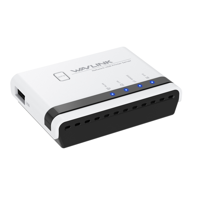 Wholesale Wavlink WL-NU516U1 Network USB 2.0 WiFi Printer Server 100Mbps LAN Port Home Office Print Server