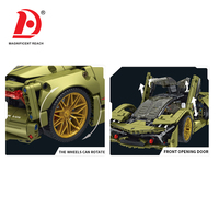 Modèle de voiture de sport mécanique en blocs de construction, kit de briques de supercar à assembler soi-même, jouet de construction de voiture de course technique pour adultes