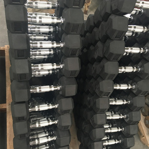 Ensemble d'haltères ronds enduits de caoutchouc noir d'équipement de <span class=keywords><strong>sport</strong></span> de forme physique de qualité supérieure - Product Image 4