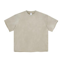 T-shirt tricoté d'été uni, effet délavé, brossé léger, manches courtes, coupe décontractée, pour couples, marque tendance