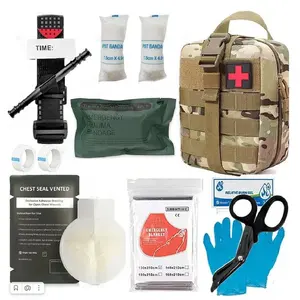 Kit di Pronto Soccorso Tattico per Sopravvivenza all'Aperto, Kit di Emergenza per Traumi con Cerotto Emostatico Toracico e Laccio Emostatico - Product Image 1