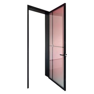 Porte <span class=keywords><strong>de</strong></span> sécurité à battant en verre économique <span class=keywords><strong>cadre</strong></span> en aluminium intérieur insonorisé porte en verre battante moderne pour bureau cuisine <span class=keywords><strong>toilette</strong></span> - Product Image 4