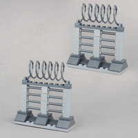 Équipement de base pour scènes de construction avec blocs à faible barrière, murs d'isolation à ressorts et petites pièces, jouets d'assemblage