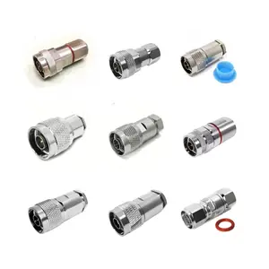 Fábrica N tipo braçadeira macho para LMR240 H-155 LMR400 RG8 RG213 RG214 RG11 RG59 H1000 5D-FB 1/2 "1/4" Cabo RF Coaxial conector