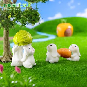 Matériaux ruraux pour bricolage, lapin de ferme mignon, accessoires décoratifs, petites décorations de paysage Weij - Product Image 4