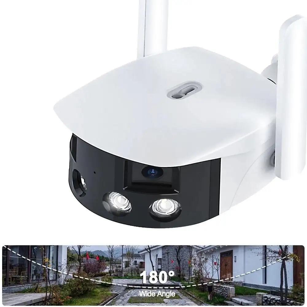 Sunivision ICSEE Wifi-Gehäuse Drahtlose CCTV-Überwachungs kamera 4MP Doppel objektiv Zwei-Wege-Audio-Nachtsicht-IP-Kamera