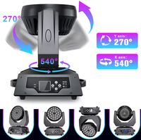 36Pcs Lampe Perles Rgbw Led Dj Nightclub Théâtre Lavage Lumières Faisceau Dmx Contrôle Mise Au Point Tête Mobile Éclairage Zoom Stage Lumière