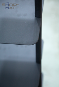 أحذية مخصصة الأكثر مبيعًا رف عرض من الفولاذ المقاوم للصدأ مطلي بالطاقة أسود غير لامع لمتاجر العلامات التجارية - Product Image 5