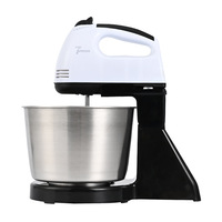 Batteur à œufs électrique en acier inoxydable, base en acier inoxydable, 7 vitesses, portatif, 100W, pour mélanger, battre les œufs, les pâtes, fouetter la crème