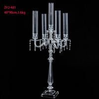 Porte-bougie en acrylique fait main, durable, en forme de pilier, pour décoration de table de fête, événement, mariage, à prix avantageux