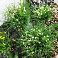 Plante artificielle d'intérieur, herbe de simulation type Cattail, pour décoration intérieure, arrangement floral et ornements, en composition de type grappe de herbe ou paillis.