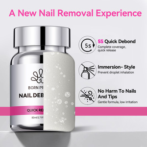 Liquide dissolvant pour ongles en flacon avec éponge de trempage, dissolvant puissant, doux pour les ongles, élimine rapidement les faux ongles, fournitures de manucure - Product Image 3