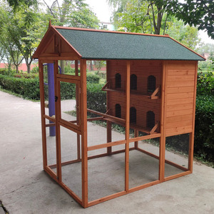 Grande <span class=keywords><strong>volière</strong></span> en bois de sapin durable et économique avec <span class=keywords><strong>filet</strong></span> de protection <span class=keywords><strong>pour</strong></span> oiseaux - Product Image 2