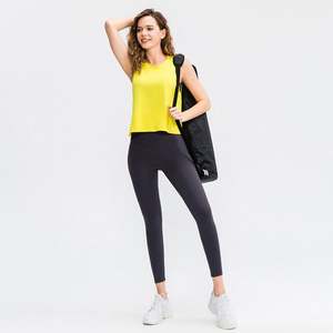 Atasan Yoga jala Gym wanita, kaus tanpa lengan untuk olahraga atletik lari - Product Image 3