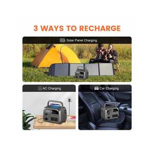 Station d'alimentation portable UAPOW AP300, batterie LiFePO4 230Wh, générateur solaire, sortie AC 600W, utilisation domestique, camping, voyages, camping-cars, type de prise AU - Product Image 6