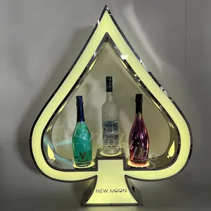 OEM yeni ürünler şampanya glorifier VIP servis ekran standı işıklı LED 3 şişe sunum için gece kulübü otel salonu