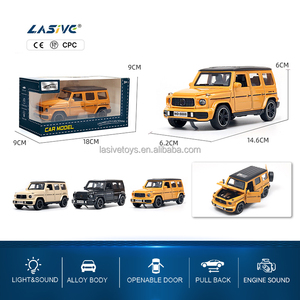 ألعاب LASIVE لعبة ممتازة بمقياس أربعة أبواب SUV Diecast نموذج سيارة سبيكة معدنية صوت وضوء لعبة تقنية الصب للأطفال - Product Image 4
