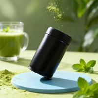 Boîte en fer blanc de qualité supérieure pour thé, café et matcha, ronde, 60*102mm, 80g 100g, en métal de qualité alimentaire, vente en gros