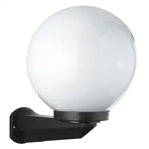 מכירה לוהטת פלסטיק עגול גלוב מנורת מתקן חיצוני חיצוני רכוב led כדור צורת קיר אור
