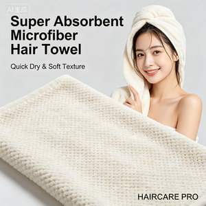 Serviette en microfibre pour cheveux, turban à séchage rapide pour femmes, super absorbant, bonnet de séchage anti-frisottis, serviette magique pour cheveux bouclés - Product Image 3