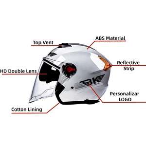 Vente flash - Casques de <span class=keywords><strong>moto</strong></span> unisexes en ABS, <span class=keywords><strong>casque</strong></span> demi-face pour adultes, hommes, femmes, motocross, accessoires de <span class=keywords><strong>moto</strong></span> - Product Image 4