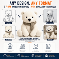 Peluche Ours Polaire Classique Vintage Originale (80cm) – Vente en Gros, Commande en Gros d'Animaux en Peluche, Jouet Doux, Personnage, Mascotte ODM