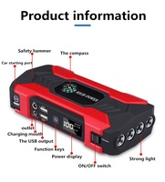 Arrancador de Coches de Emergencia, Mini Cargador de Batería de Coche, Banco de Energía de 12v 12000mah, Arrancador de Coches a Precio Económico
