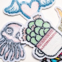 Mignon mini patchs d'animaux brodés transfrontaliers jaune canard hibou petite taille toile PVC ordinateur broderie sur tissu