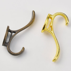 Crochets muraux minimalistes modernes, crochet simple en fonte, finition bronze antique doré, pour manteaux et chapeaux, à fixer derrière les portes et sur les murs - Product Image 2