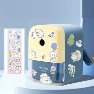 Taille-crayon manuel bleu à manivelle, taille-crayon automatique pour étudiants en art - Product Image 1