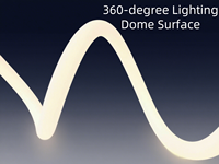 Lumière LED flexible au néon à coupe libre pliable à 360 degrés IP67 pour l'extérieur 3D pour l'exposition/la décoration de plafond