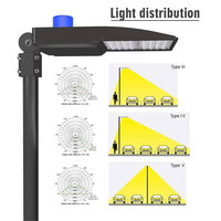 Projecteur LED d'extérieur, éclairage de zone, lampe de type shoebox, montage sur trépied, certifié ETL DLC CE RoHS, étanche IP66