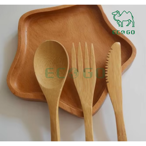 6 Pcs Reusable Bamboo Kitchen Wooden Travel Utensils Kitchen Bamboo <b>Cooking</b> Utensils Set - Product Image 4