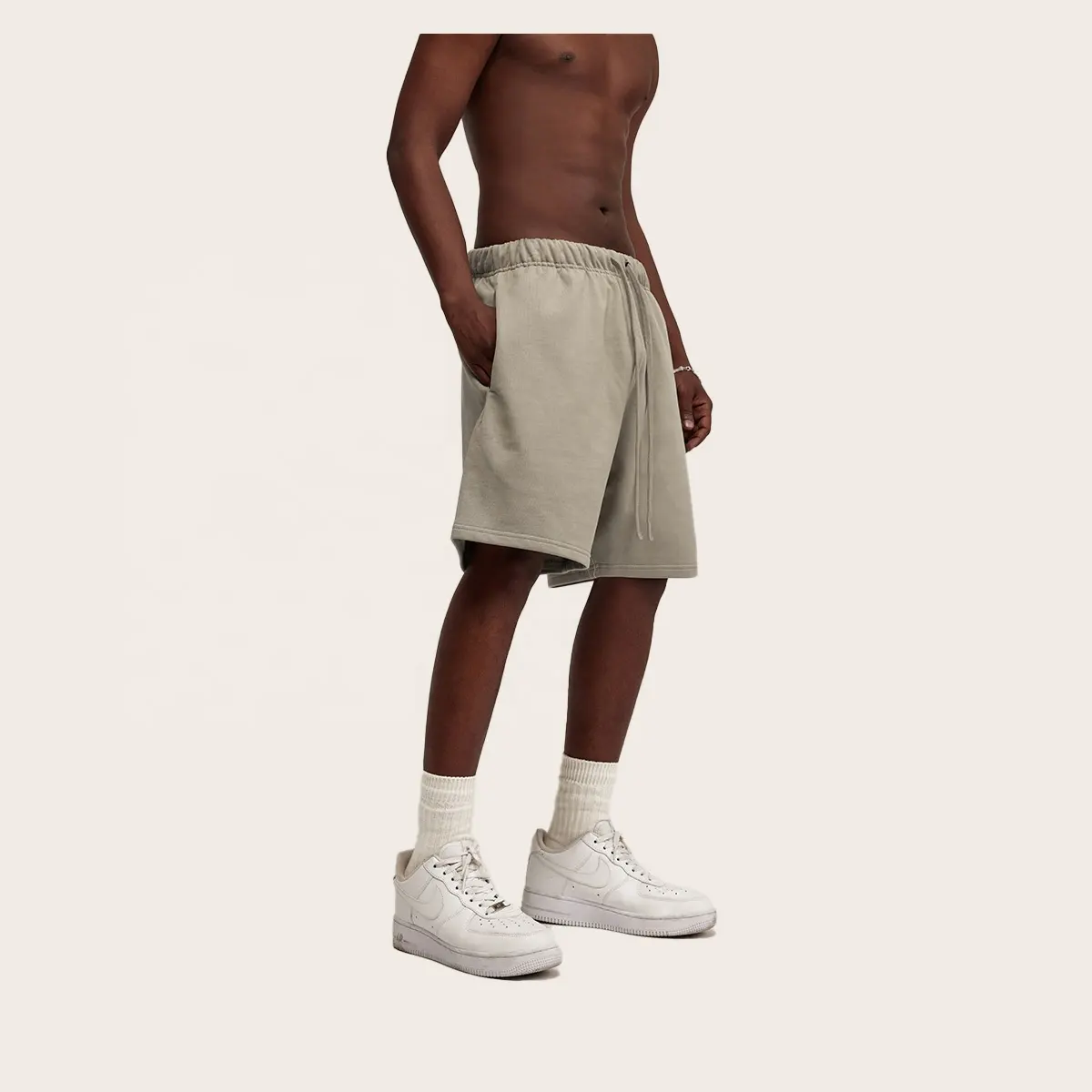 Nice Youpin Oversized High Street Men Shorts Casual Half Pants For Men Oversize 100% Cotton Short For Men Sweat pant