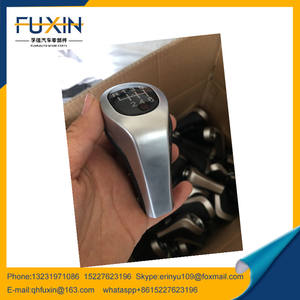 Pomo de palanca de cambios Fuxin de aleación de aluminio plateado ergonómico para BMW 5, transmisión manual de 6 velocidades - Product Image 1