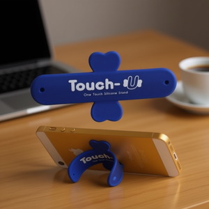 Soporte de silicona para teléfono inteligente Touch U, soporte azul de un solo toque para teléfonos móviles - Product Image 3