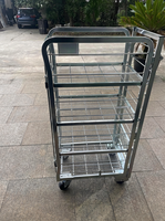 Chariot à lait robuste et empilable pour entrepôt, conteneur à roulettes pour bouteilles laitières, pour la distribution de caisses de lait