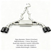 Prix d'usine DZ pour système d'échappement actif Catback X3 M40i G01 en acier inoxydable poli miroir avec embout de tuyau d'échappement