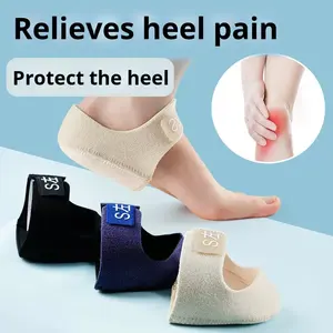 Support de voûte plantaire d'origine <span class=keywords><strong>orthopédique</strong></span> Silicone talon couverture Velcro respirant Gel protecteur Anti-fissure <span class=keywords><strong>semelle</strong></span> intérieure confort Sports - Product Image 2