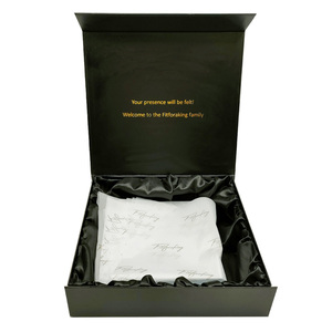 Tùy Chỉnh Logo In Đen Giấy Phẳng Gói Cứng Nhắc Tông Quần Áo Mỹ Phẩm Giày Có Thể Gập Lại Bao Bì Gấp Từ Hộp Quà Tặng - Product Image 4