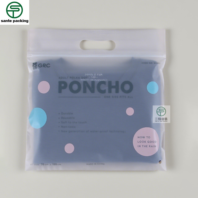 Sac en plastique à fermeture éclair avec poignée